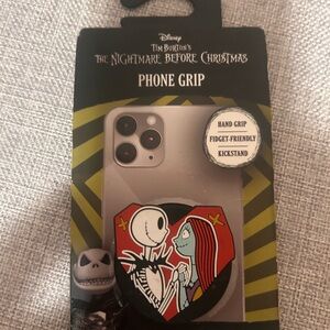 Disney Nightmare Before Christmas Jack & Sally Red and Black Phone Grip